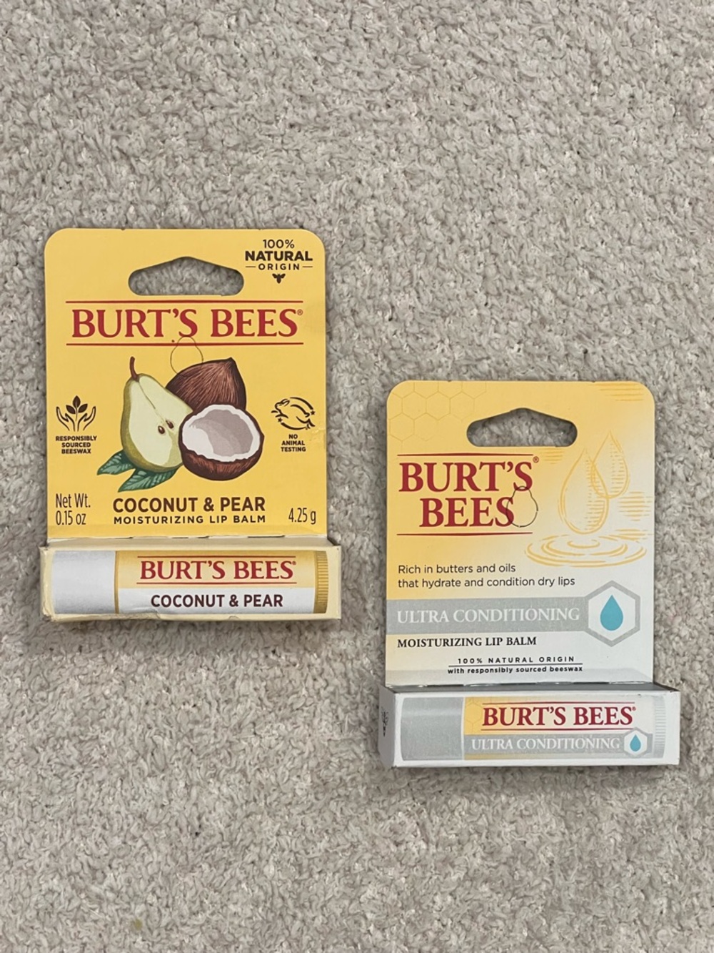 Burt's Bees Coconut & Pear + Ultra Conditioning Lip Balm Duo